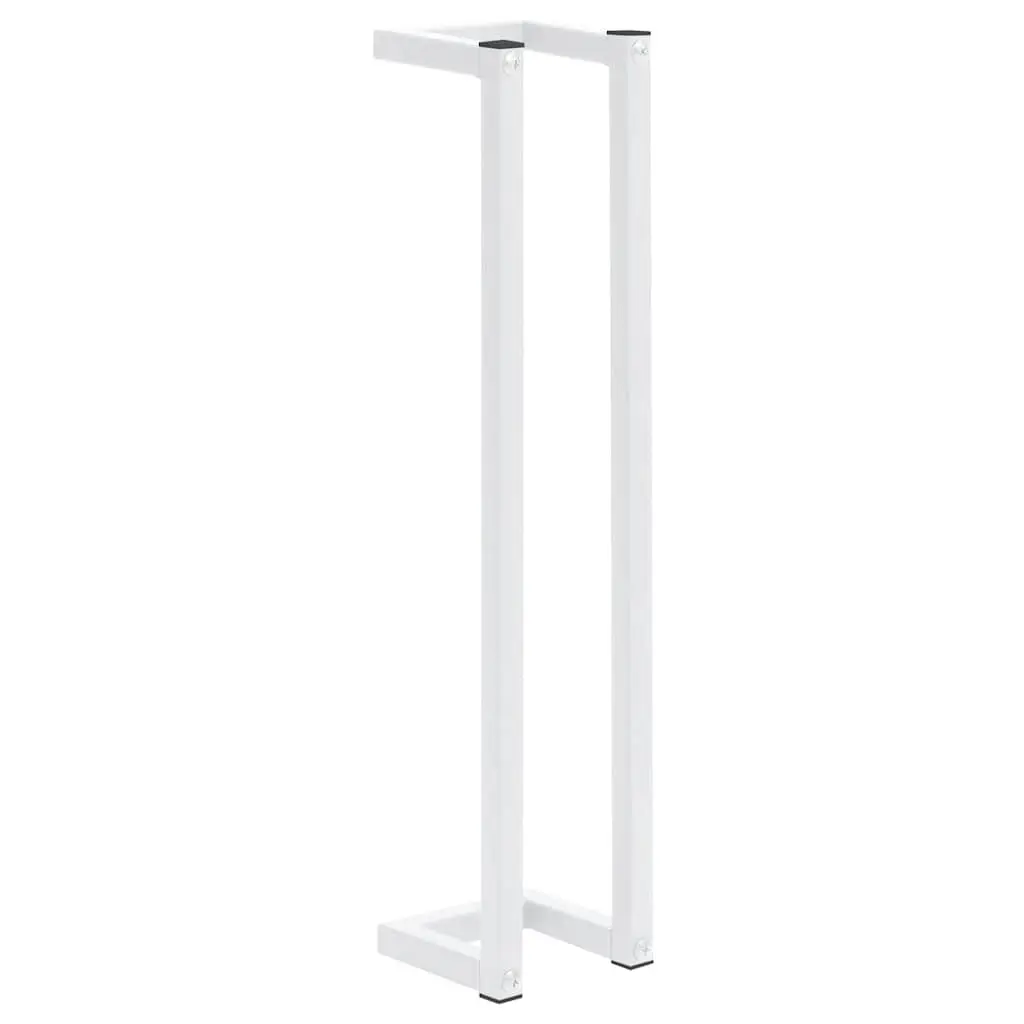 Towel Rack White 12.5x12.5x60 cm Steel 336116 - Home & Garden