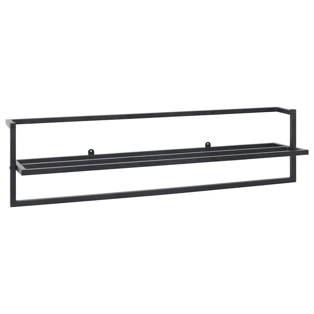 Towel Rack Black 95x25x22 cm Iron 336122 - Home & Garden