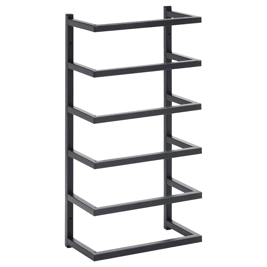 Towel Rack Black 24x12x48 cm Steel 336123 - Home & Garden