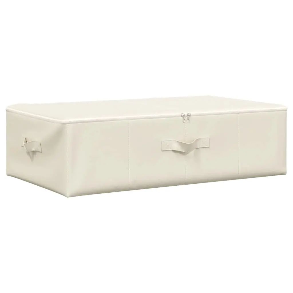 Storage Box Fabric 70x40x18 cm Cream 332907 - Home & Garden