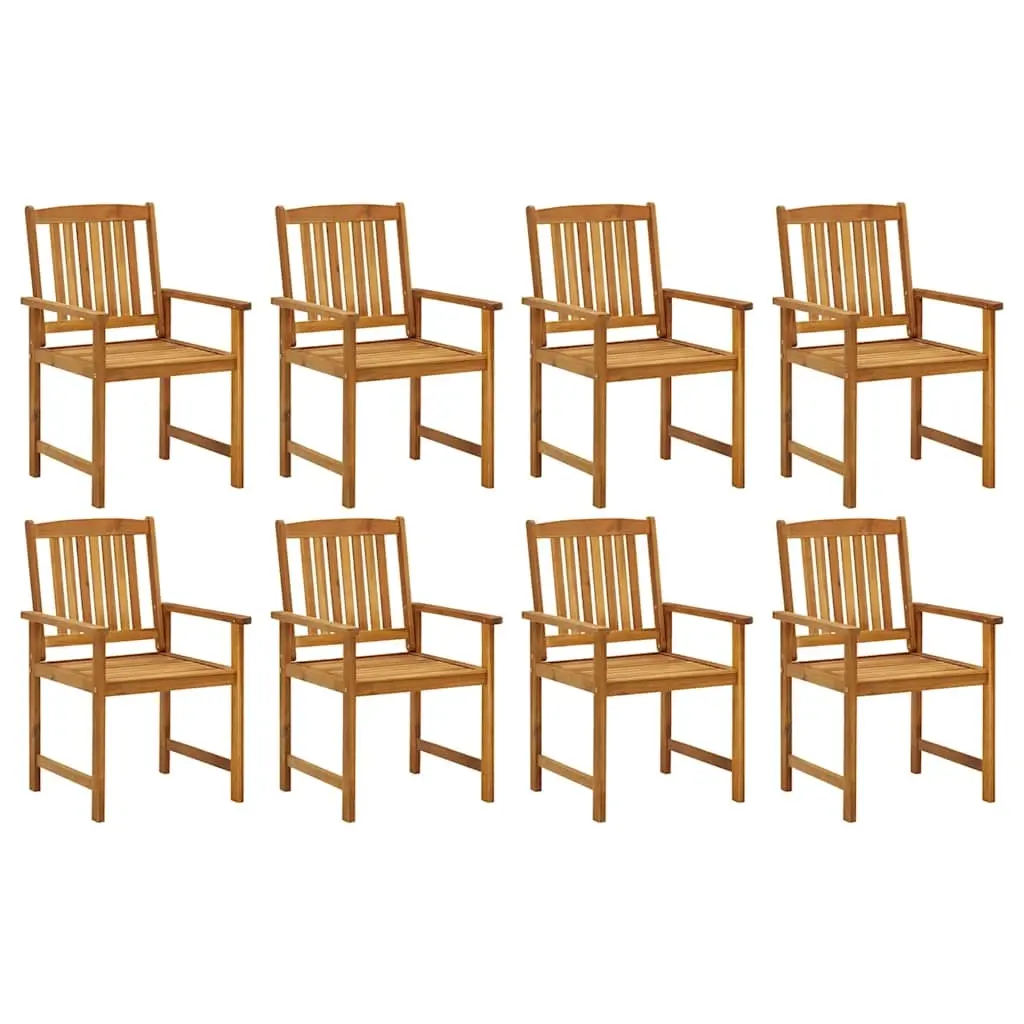 Garden Chairs 8 pcs Solid Acacia Wood 3078150 - Furniture