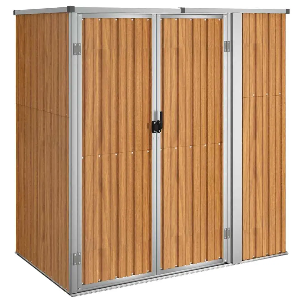 Garden Tool Shed Brown 161x89x161 cm Galvanised Steel 316212 - Home & Garden