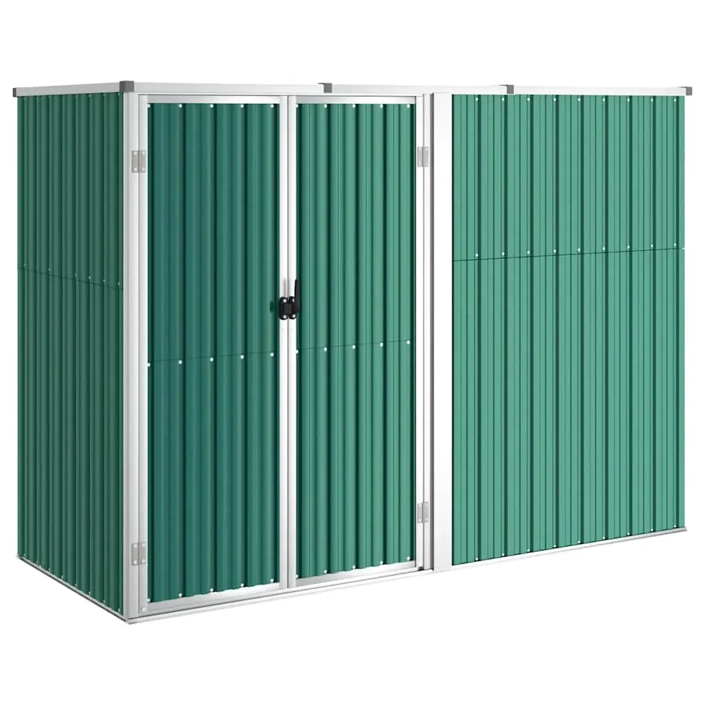 Garden Tool Shed Green 225x89x161 cm Galvanised Steel 316213 - Home & Garden