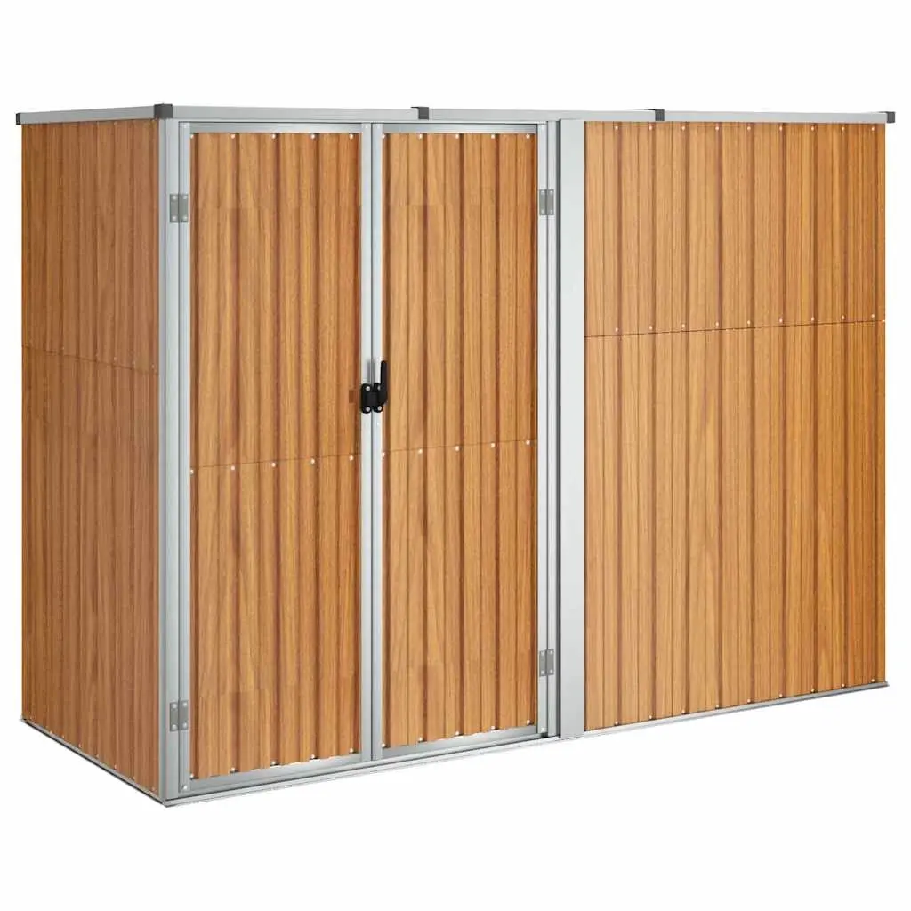 Garden Tool Shed Brown 225x89x161 cm Galvanised Steel 316216 - Home & Garden