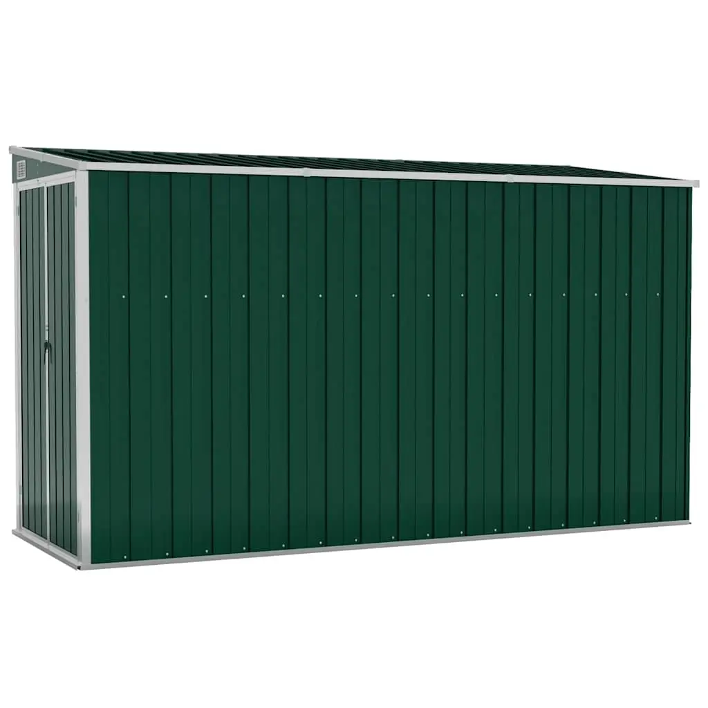 Wall-mounted Garden Shed Green 118x288x178 cm Galvanised Steel 316225