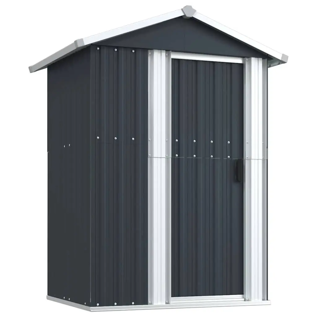 Garden Shed Anthracite 126x97.5x177 cm Galvanised Steel 316235 - Home & Garden