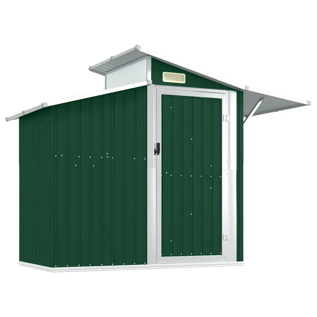 Garden Shed Green 270x130x208.5 cm Galvanised Steel 316242 - Home & Garden