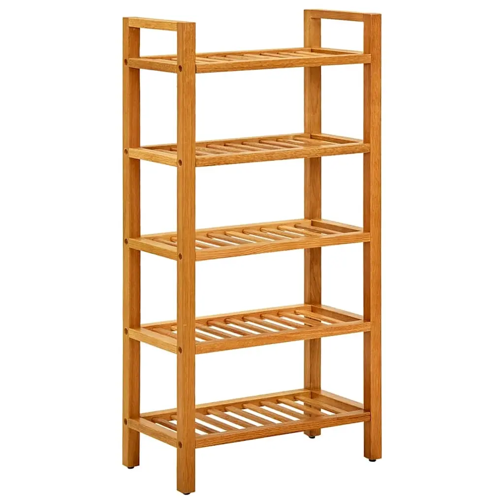 Shoe Rack with 5 Shelves 50x27x100 cm Solid Oak Wood 331747 - Home & Garden