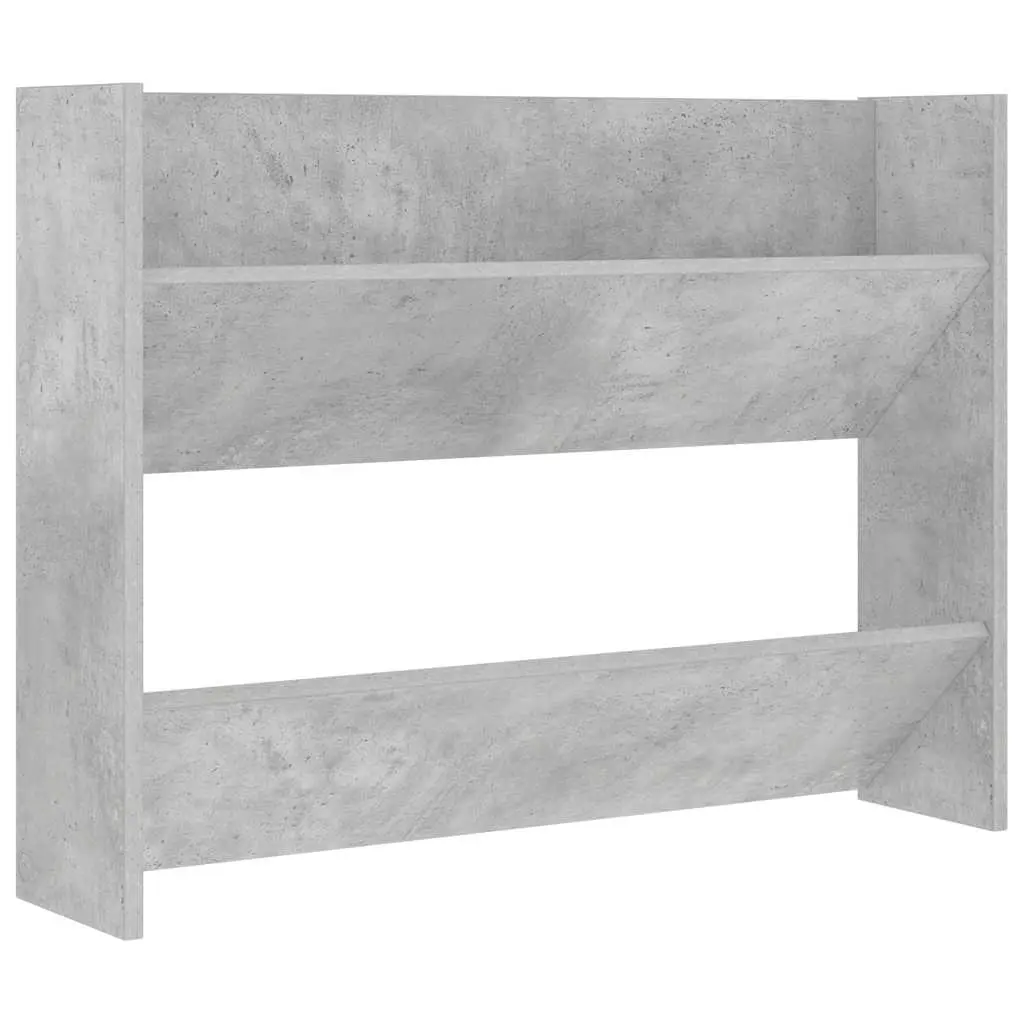 Wall Shoe Cabinet Concrete Grey 80x18x60 cm Engineered Wood 806749 - Home & Garden