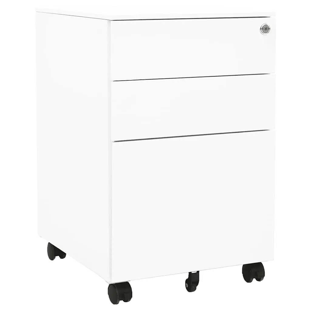 Mobile File Cabinet White 39x45x60 cm Steel 335978 - Furniture