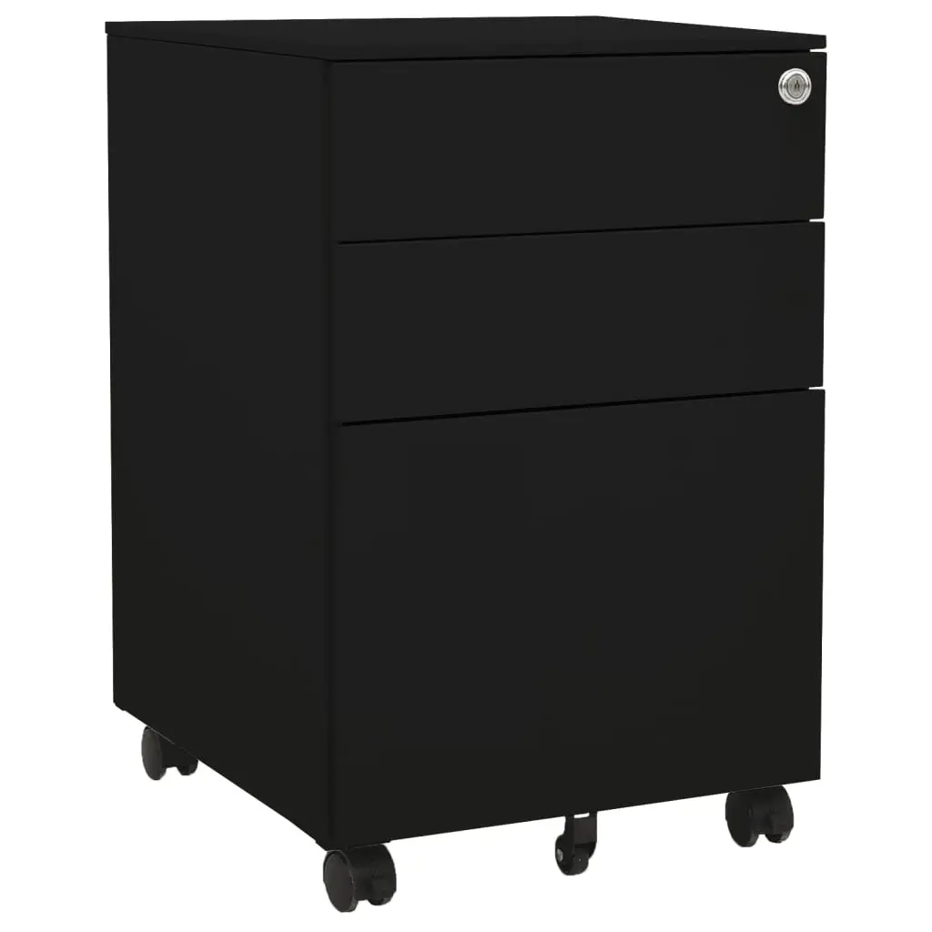 Mobile File Cabinet Black 39x45x60 cm Steel 335980 - Furniture