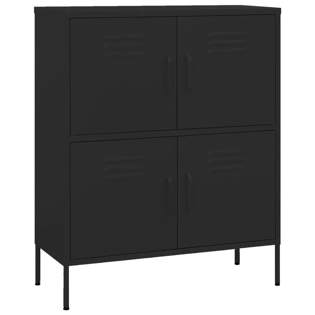 Storage Cabinet Black 80x35x101.5 cm Steel 336142 - Furniture
