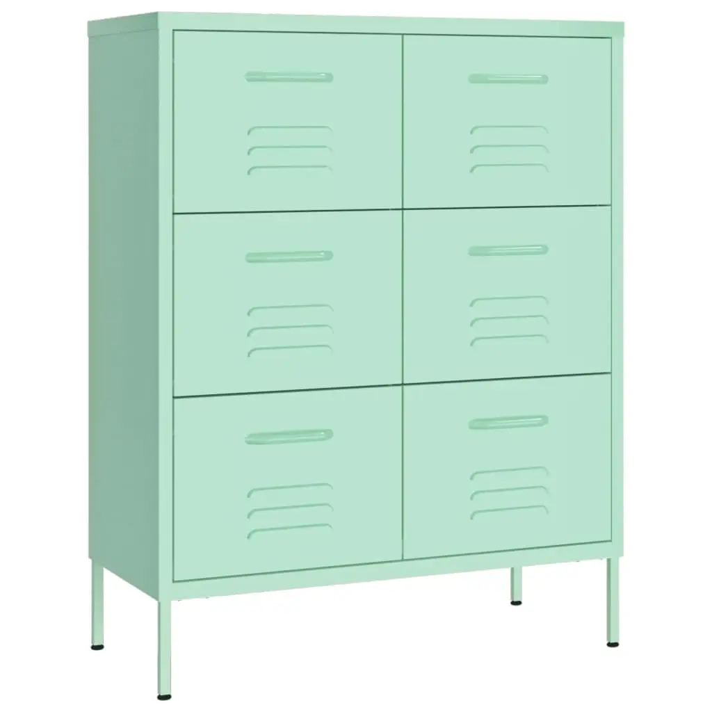 Drawer Cabinet Mint 80x35x101.5 cm Steel 336149 - Furniture