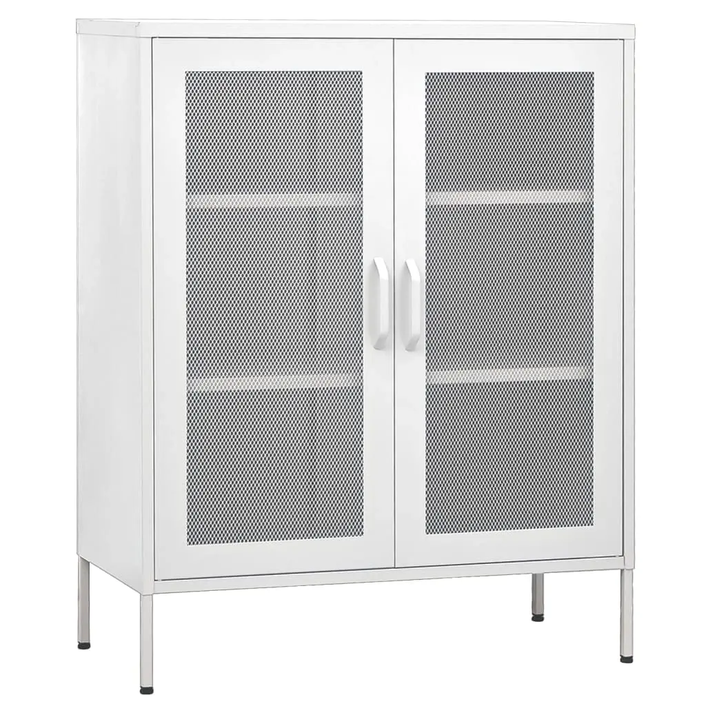 Storage Cabinet White 80x35x101.5 cm Steel 336179 - Furniture