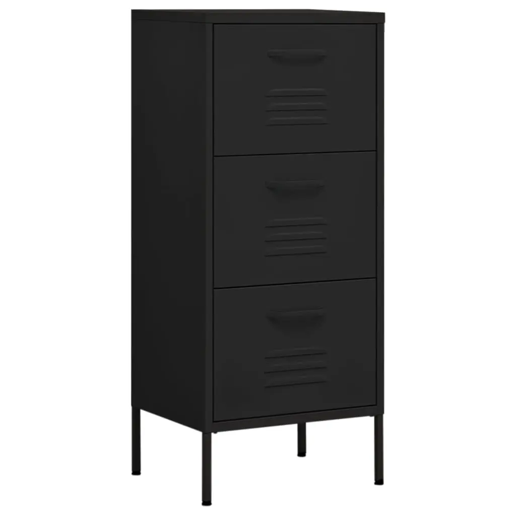 Storage Cabinet Black 42.5x35x101.5 cm Steel 336187 - Furniture