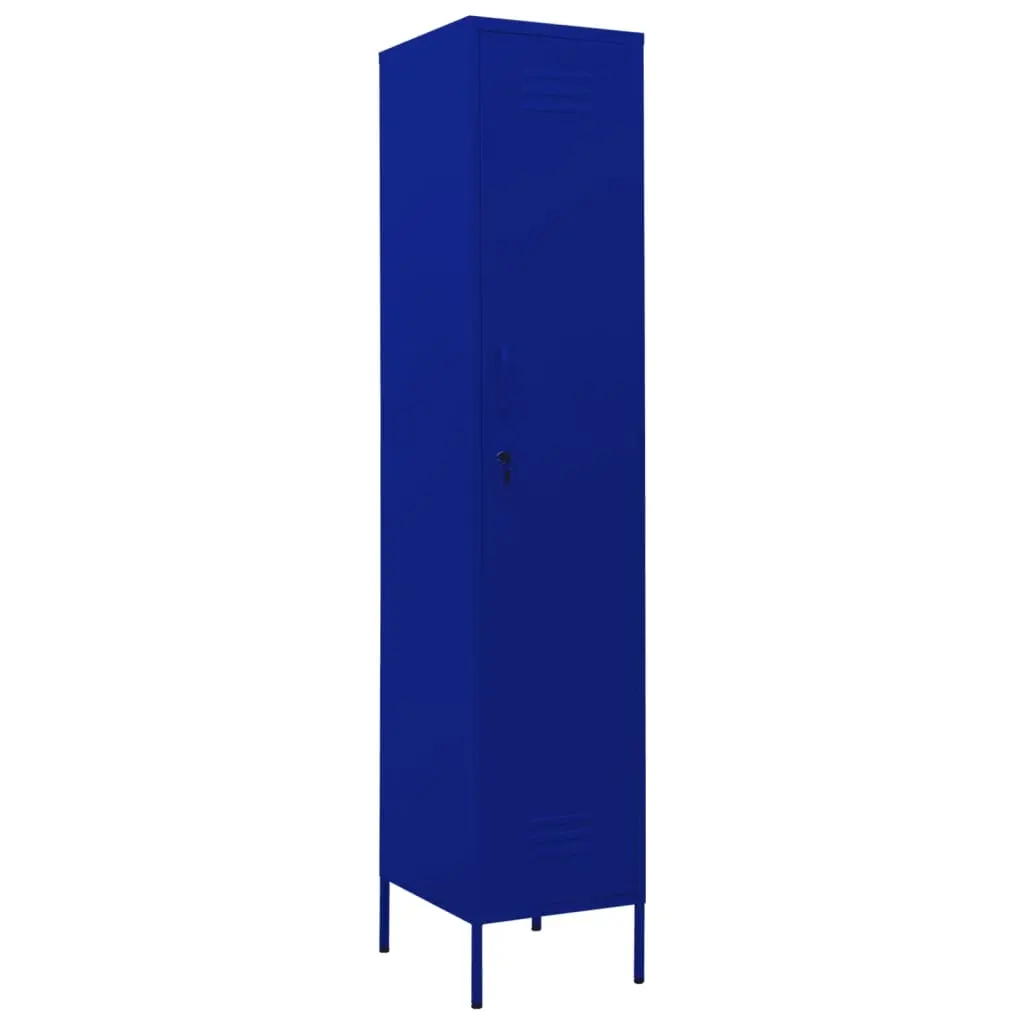 Locker Cabinet Navy Blue 35x46x180 cm Steel 336253 - Furniture