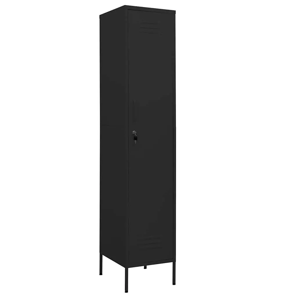 Locker Cabinet Black 35x46x180 cm Steel 336259 - Furniture