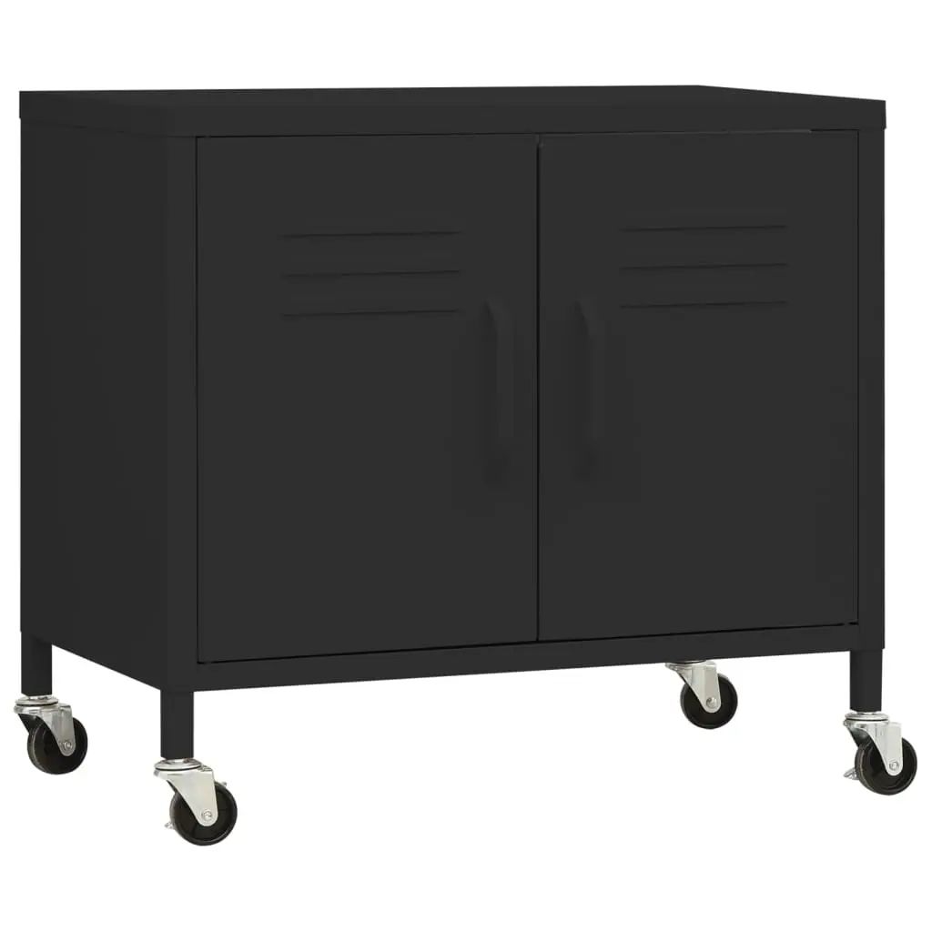 Storage Cabinet Black 60x35x56 cm Steel 336268 - Furniture