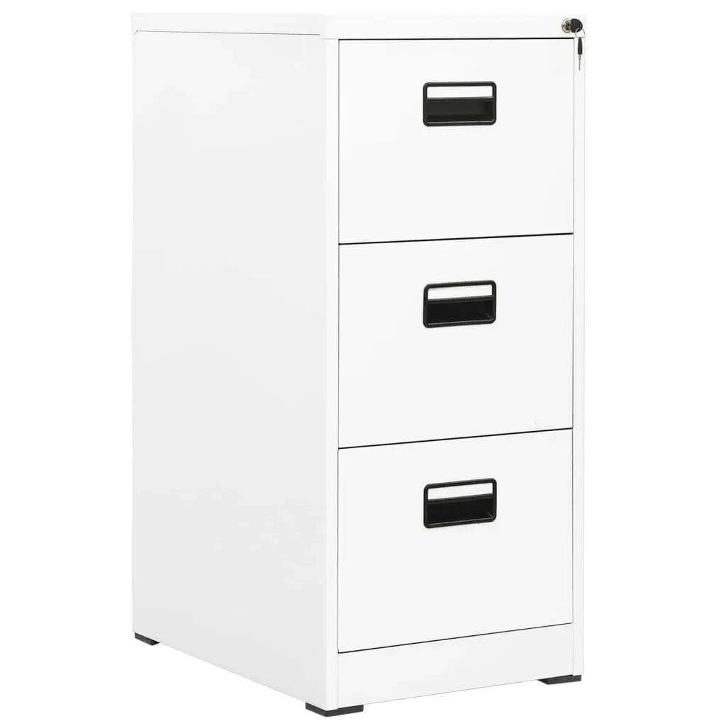 Filing Cabinet White 46x62x102.5 cm Steel 336274 - Furniture