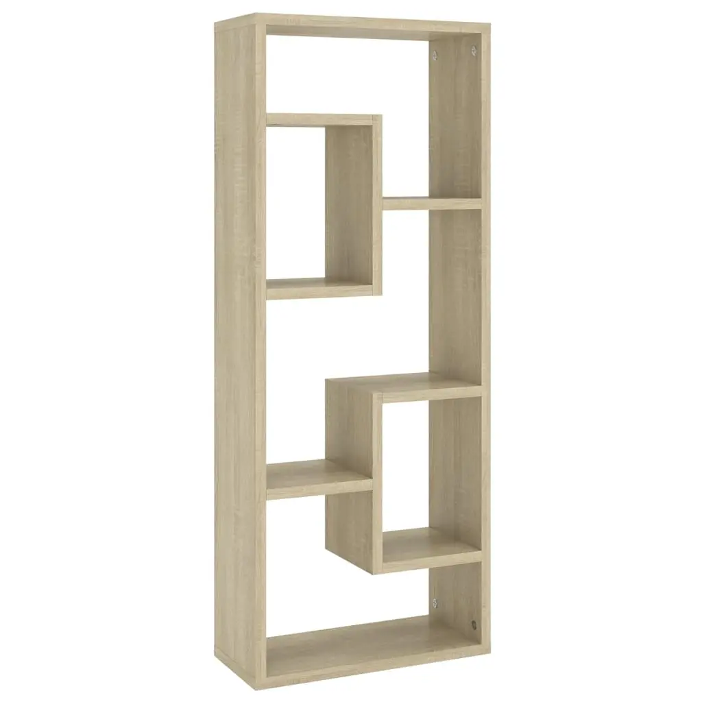 Wall Shelf Sonoma Oak 36x16x90 cm Engineered Wood 803014 - Furniture