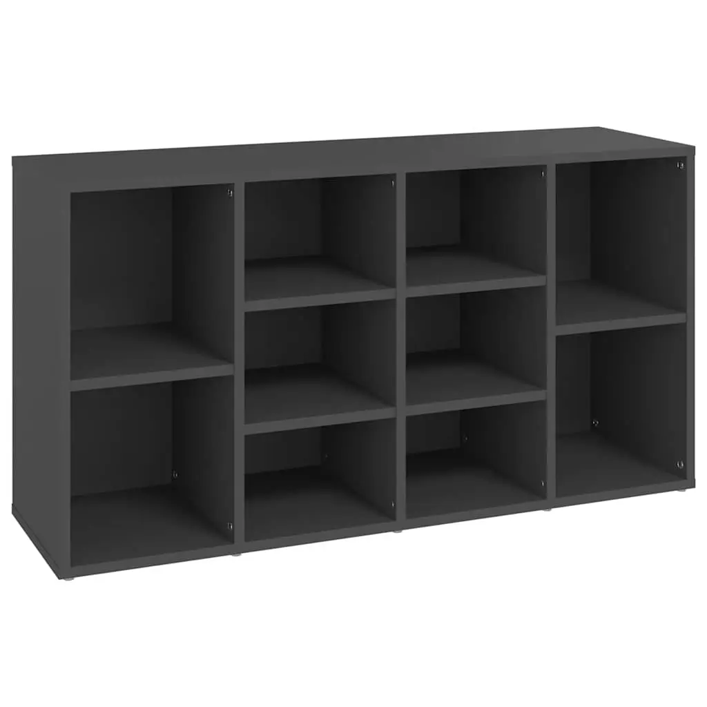 Shoe Bench Grey 103x30x55 cm Engineered Wood 803292 - Home & Garden