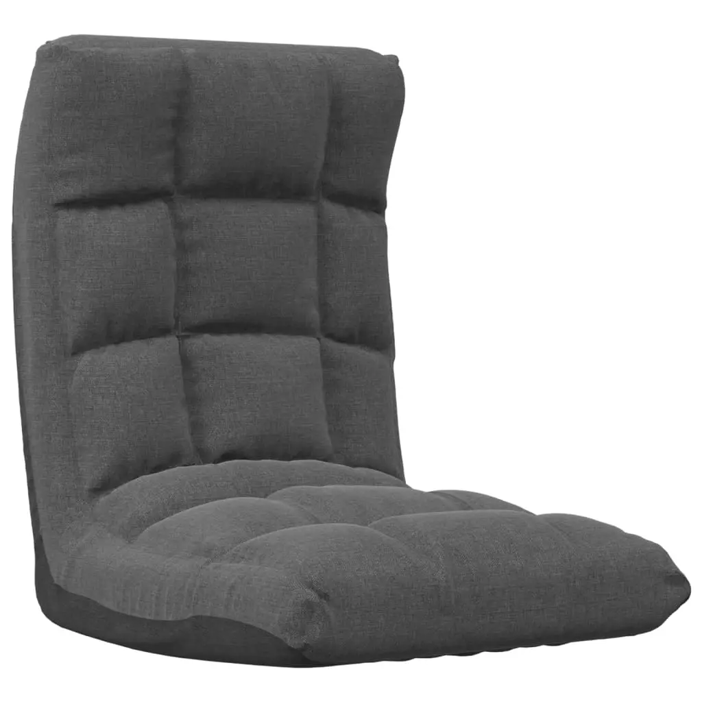Folding Floor Chair Dark Grey Fabric 336585 - Furniture