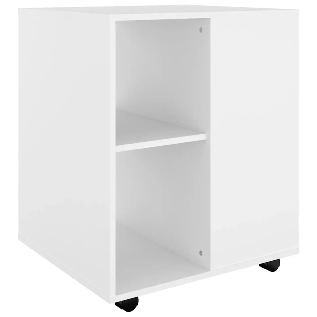 Rolling Cabinet White 60x53x72 cm Engineered Wood 808458 - Furniture