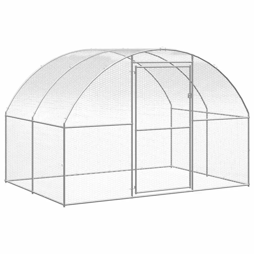 Outdoor Chicken Coop 3x2x2 m Galvanised Steel 171463 - Pets