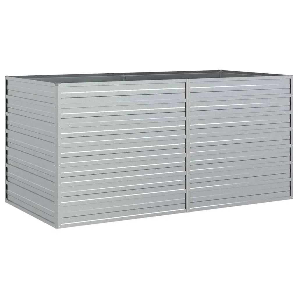 Garden Raised Bed 160x80x77 cm Galvanized Steel Silver 316880 - Home & Garden