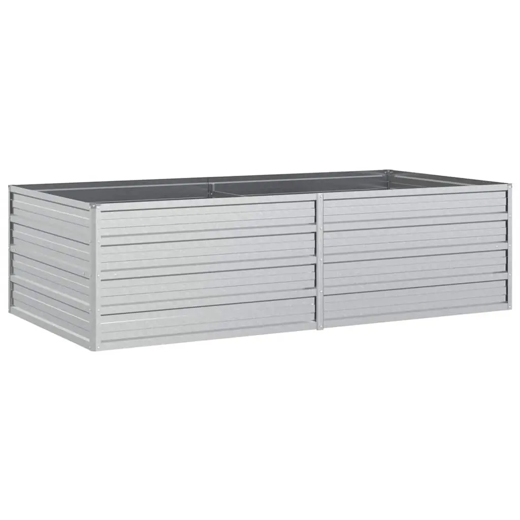 Garden Raised Bed 160x80x45 cm Galvanized Steel Silver 316884 - Home & Garden