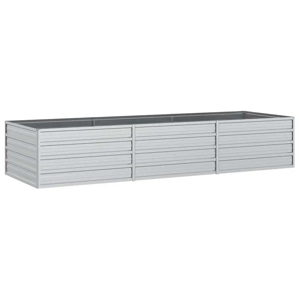 Garden Raised Bed 240x80x45 cm Galvanized Steel Silver 316888 - Home & Garden