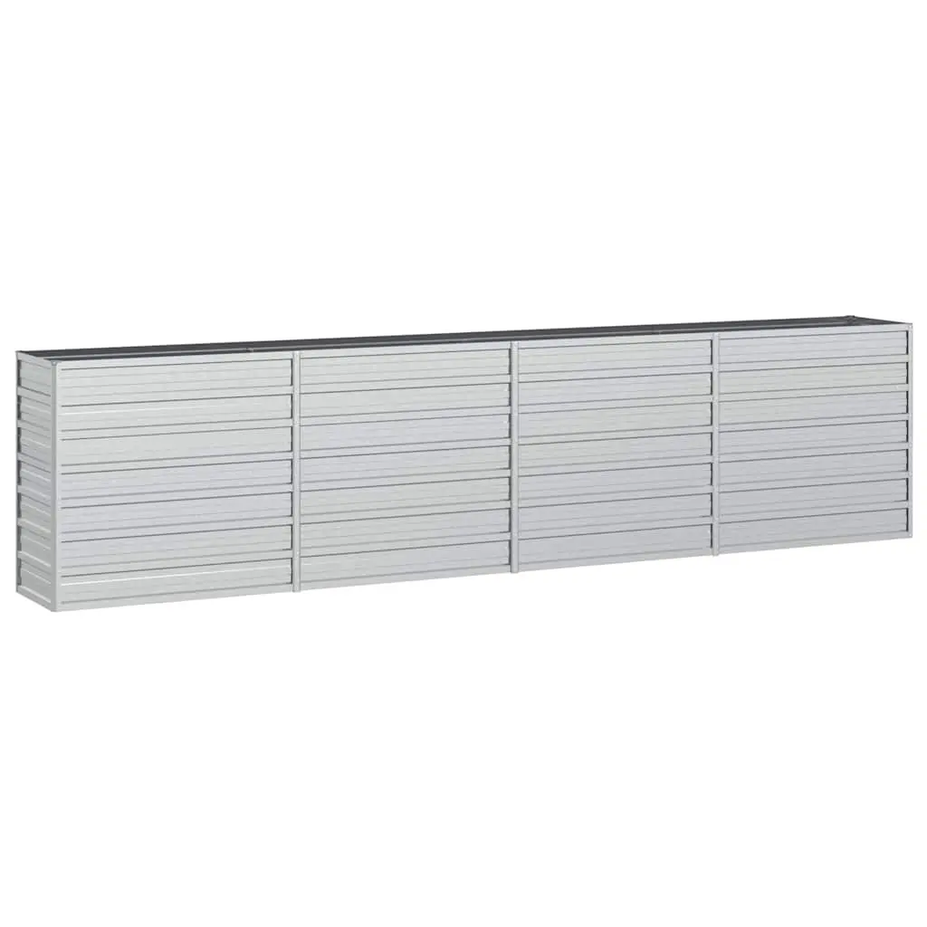 Garden Raised Bed 320x40x77 cm Galvanized Steel Silver 316891 - Home & Garden