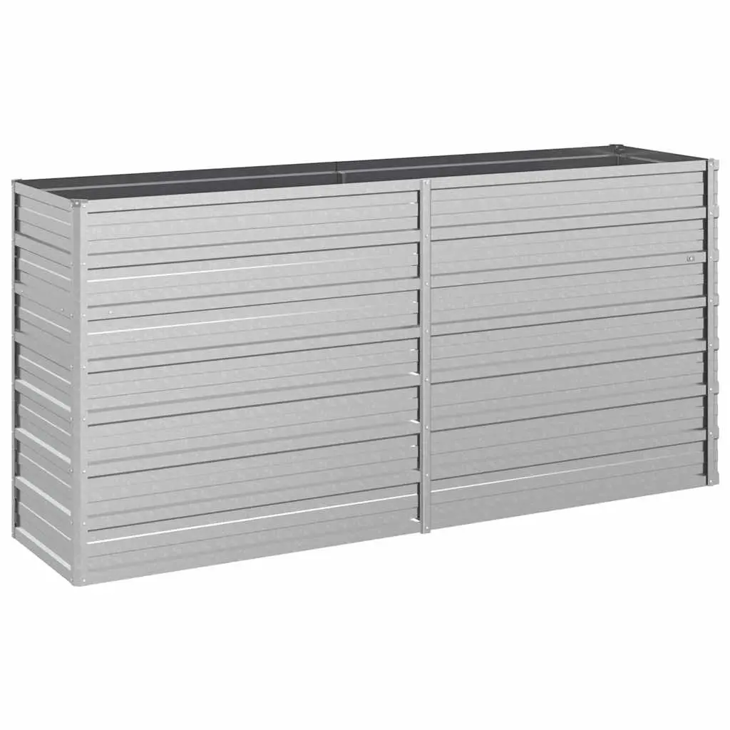 Garden Raised Bed 160x40x77 cm Galvanized Steel Silver 316894 - Home & Garden