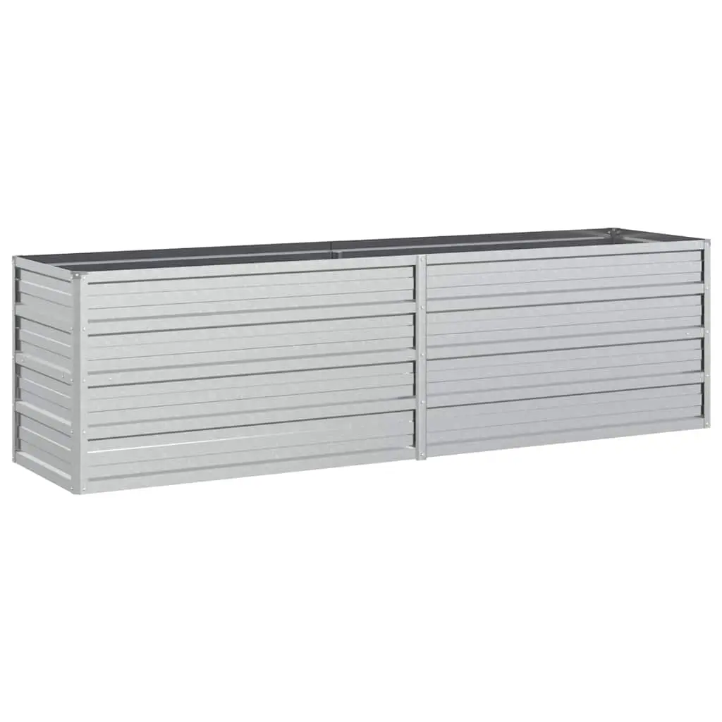 Garden Raised Bed 160x40x45 cm Galvanized Steel Silver 316895 - Home & Garden