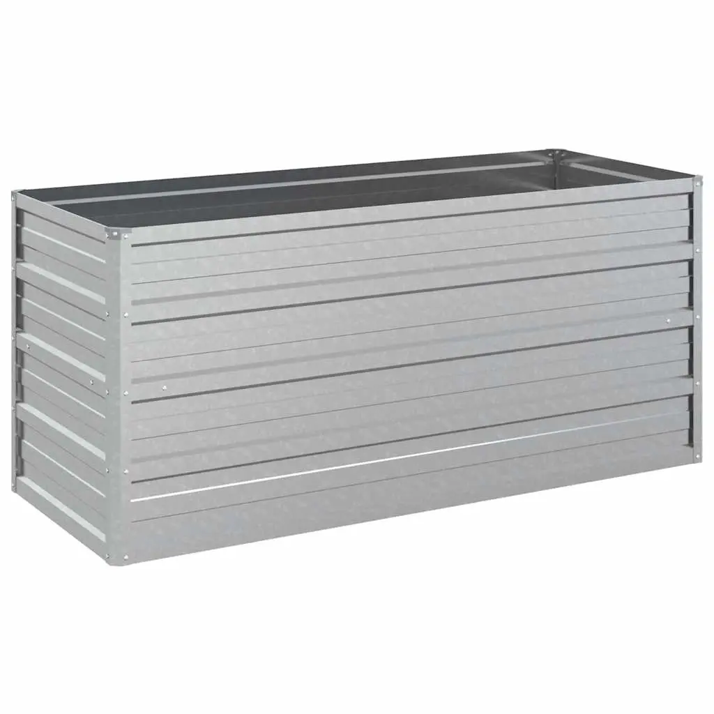 Garden Raised Bed 100x40x45 cm Galvanized Steel Silver 316897 - Home & Garden