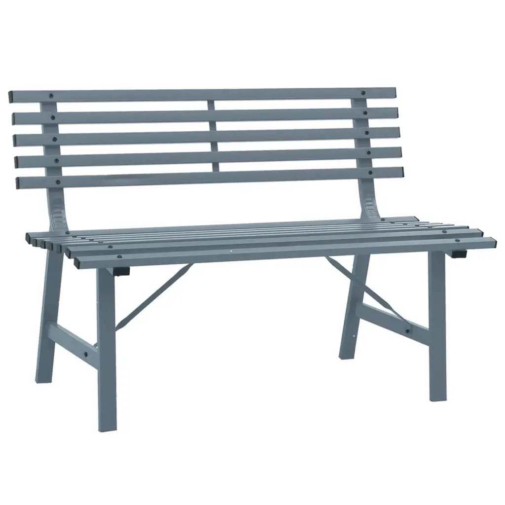 Garden Bench 110 cm Steel Grey 317136 - Up to 65% off Outdoor Furniture