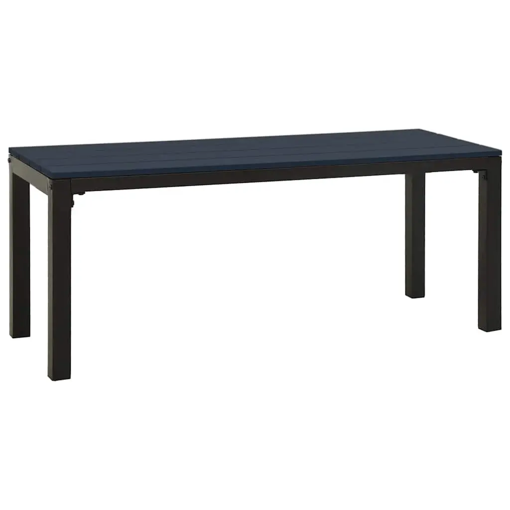 Garden Bench 110 cm Steel and WPC Black 317141 - Furniture