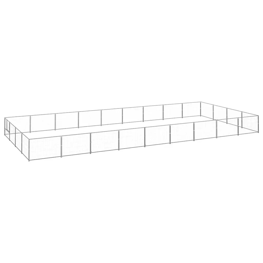 Dog Kennel Silver 36 m² Steel 3082155 - Pets