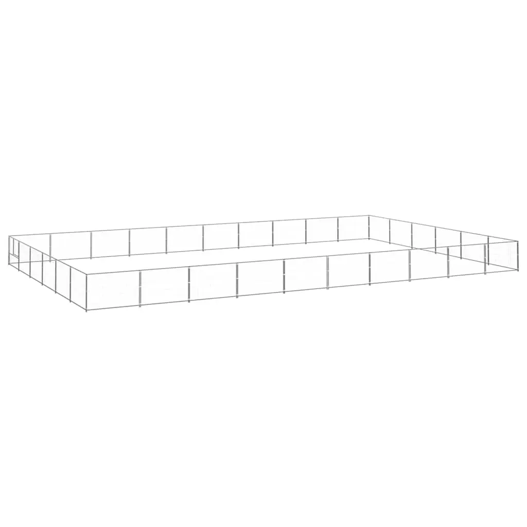 Dog Kennel Silver 60 m² Steel 3082178 - Pets
