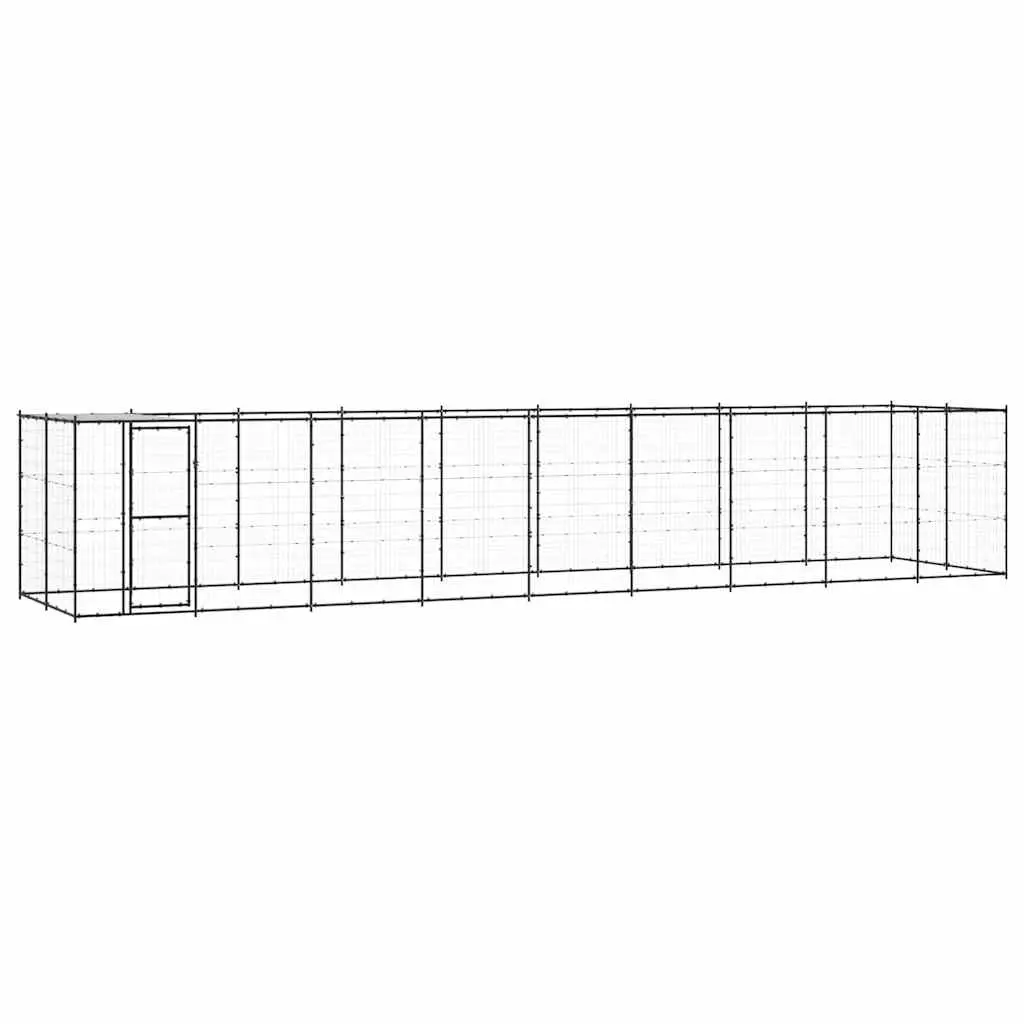 Outdoor Dog Kennel Steel with Roof 21.78 m² 3082296 - Pets