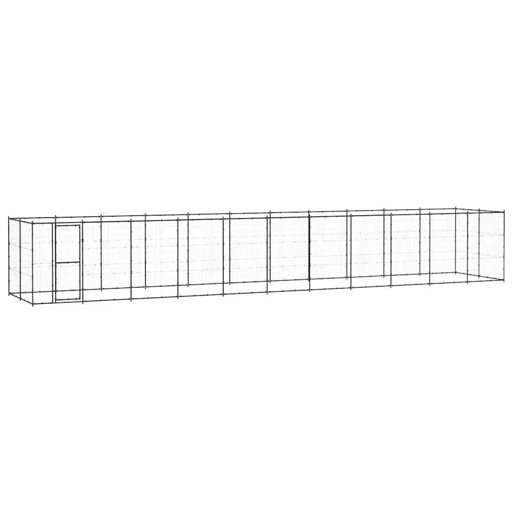 Outdoor Dog Kennel Steel 26.62 m² 3082302 - Pets