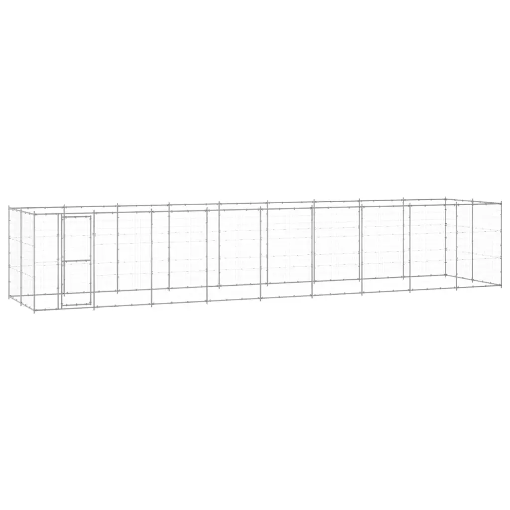 Outdoor Dog Kennel Galvanised Steel 21.78 m² 3082311 - Pets