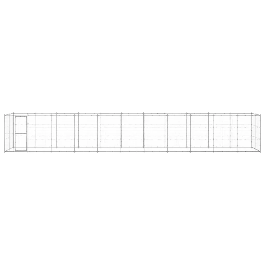 Outdoor Dog Kennel Galvanised Steel 26.62 m² 3082312 - Pets