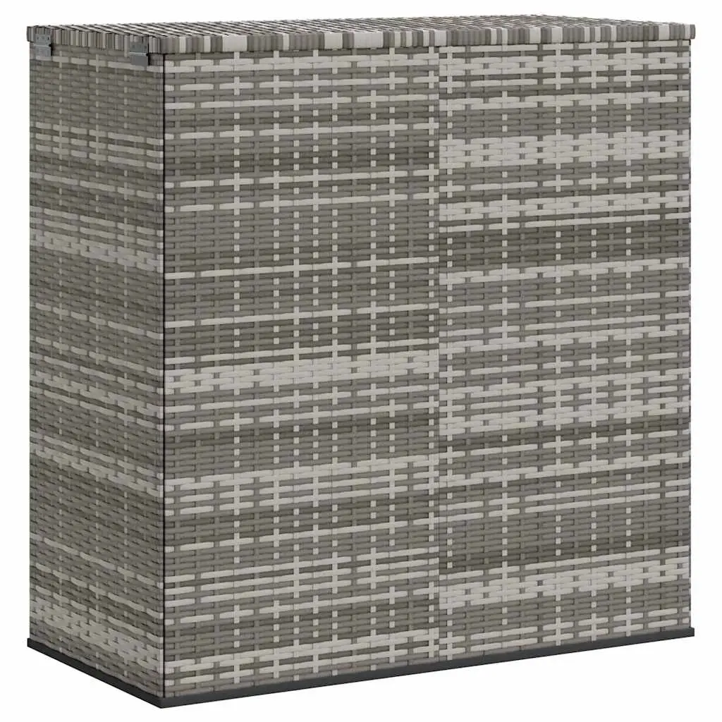 Garden Cushion Box PE Rattan 100x49x103.5 cm Grey 317225 - Outdoor Storage Boxes - Up to 60% off
