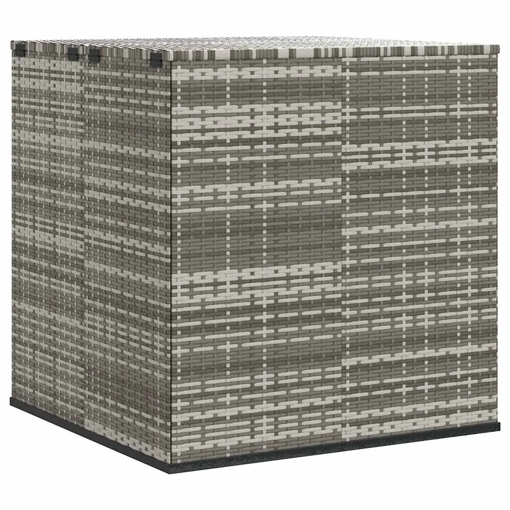 Garden Cushion Box PE Rattan 100x97.5x104 cm Grey 317228 - Outdoor Storage Boxes - Up to 60% off