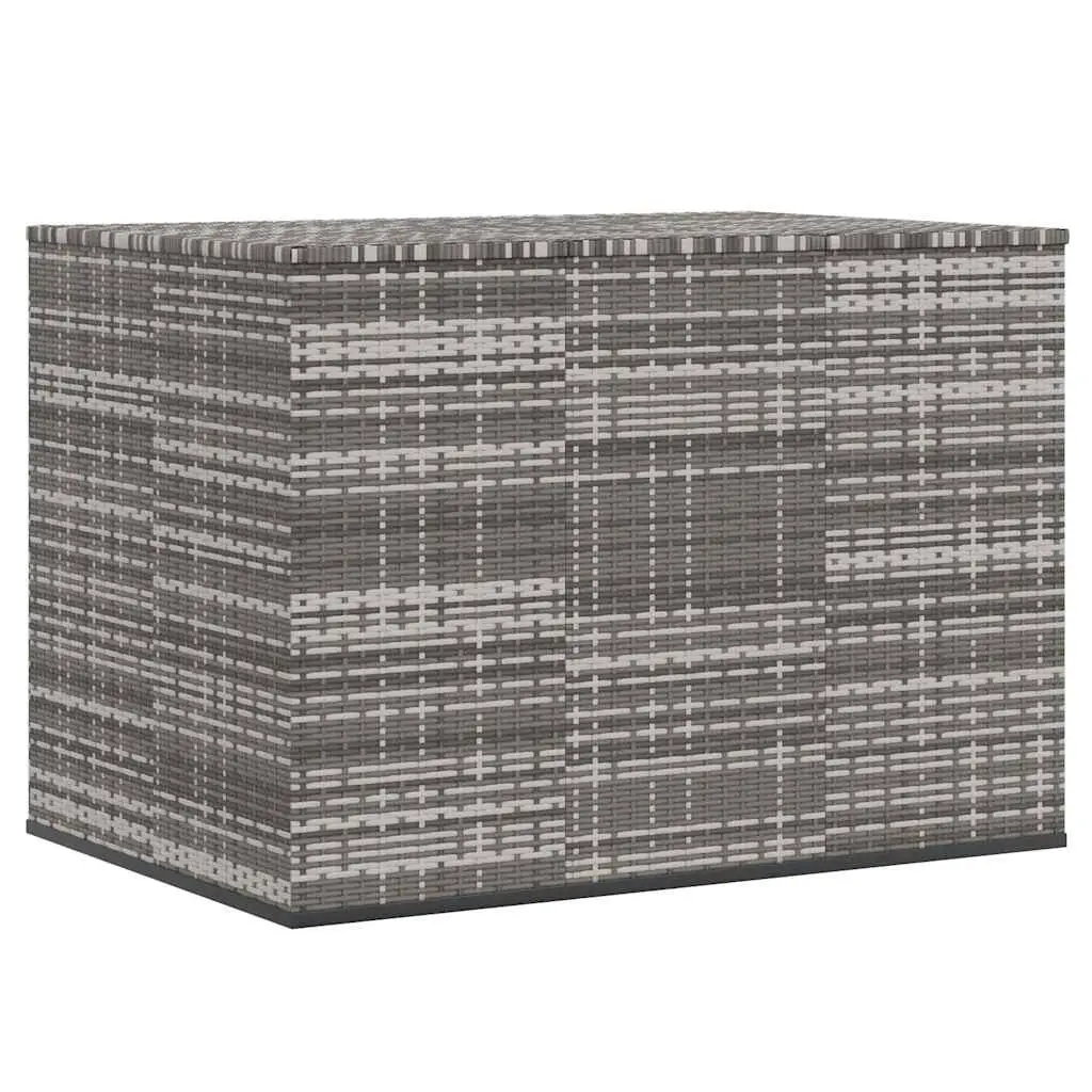 Garden Cushion Box PE Rattan 145x100x103 cm Grey 317231 - Outdoor Storage Boxes - Up to 60% off