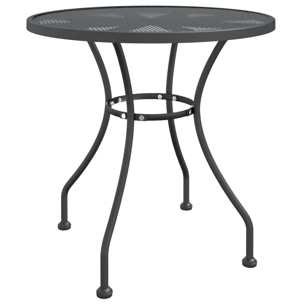 Garden Table Ø80x72 cm Expanded Metal Mesh Anthracite 317343 - Furniture