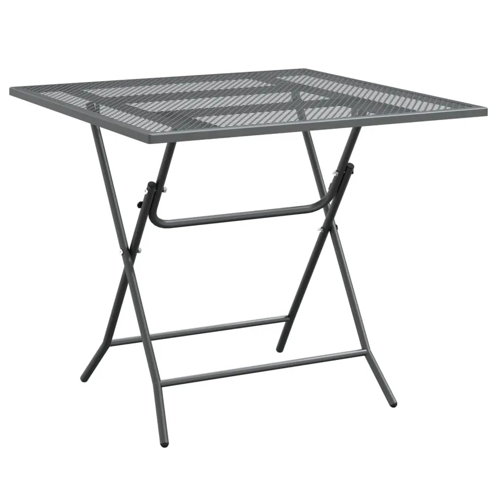 Garden Table 80x80x72 cm Expanded Metal Mesh Anthracite 317345 - Up to 65% off Outdoor Furniture