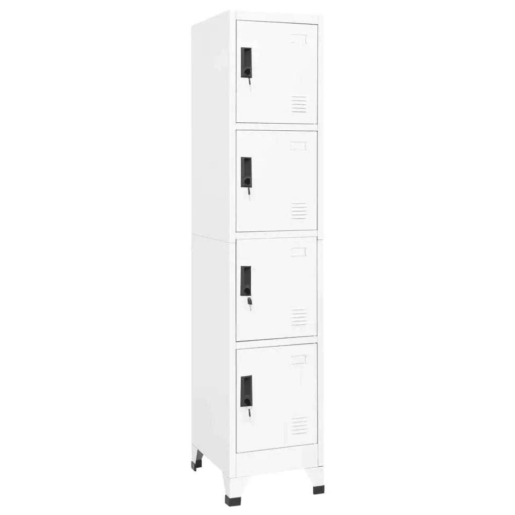 Locker Cabinet White 38x45x180 cm Steel 339784 - Furniture