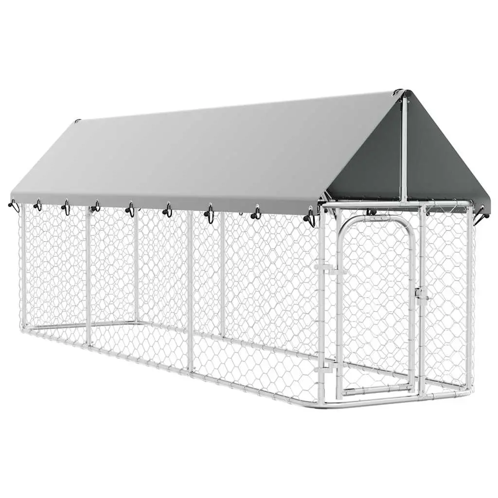 Outdoor Dog Kennel with Roof 400x100x150 cm 171497 - Pets